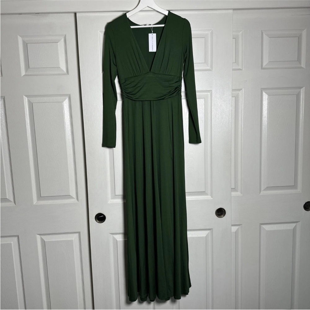 Baltic Born Ariana Medium Maxi Dress Forest Hunter Green Formal Wedding Guest - Picture 2 of 14